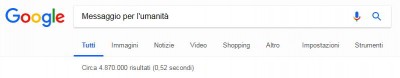Ricerca Google con &quot;Messaggi per l'Umanità&quot;