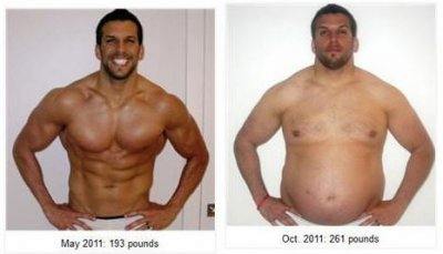 Prima e dopo bodybuilding