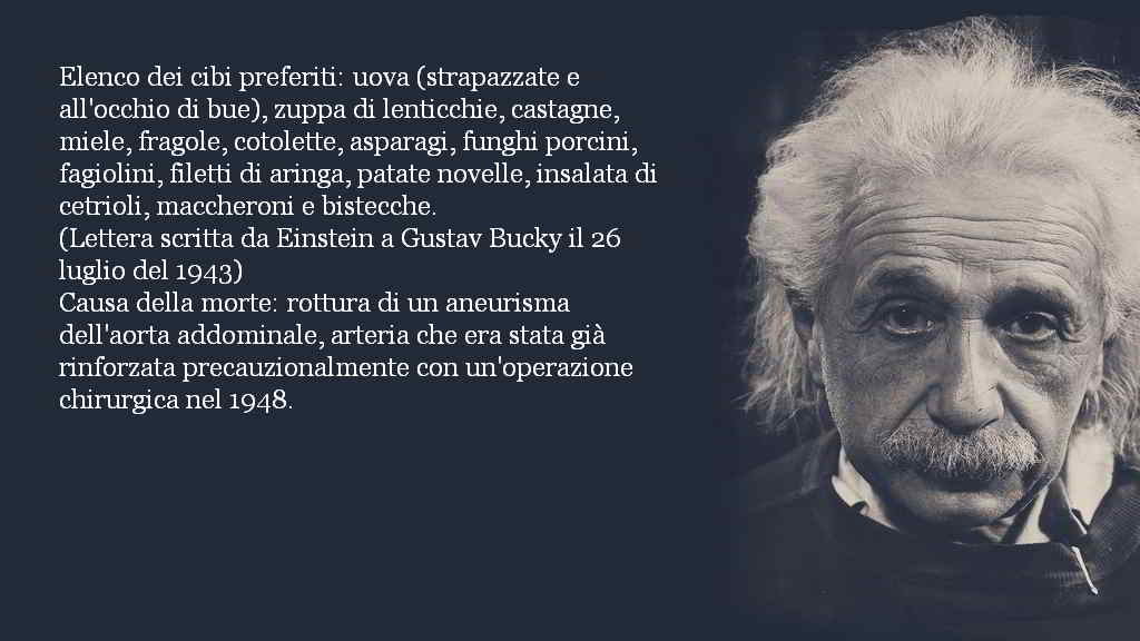 Einstein cibi preferiti