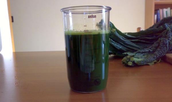 succo di verdure a foglia verde
